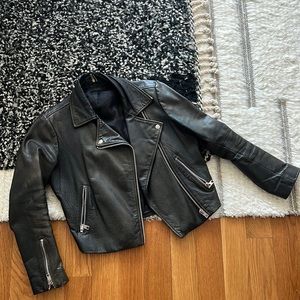 Topshop distressed leather Moto jacket